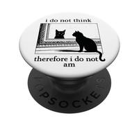 Réflexion féline philosophique PopSockets PopGrip Adhésif