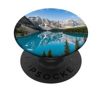 Réflexion Paysage panoramique du lac des Montagnes Banff PopSockets PopGrip Adhésif