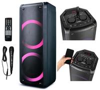 Reflexion Enceinte DJ karaoké PS09BT – Bluetooth, batterie 8 h, effets lumineux, 500W – Noir