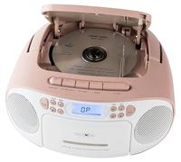 Reflexion RCR2260PK Radio-lecteur CD FM AUX, CD, Cassette rose, blanc