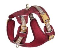 Réflexion Réfléchissante Extérieure Étanche Réglable en Nylon Respirant Nylon De Marche D'entraînement De Marche du Harnais pour Labrador Français Bulldog,Rouge,L