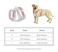 Réflexion Réfléchissante Extérieure Étanche Réglable en Nylon Respirant Nylon De Marche D'entraînement De Marche du Harnais pour Labrador Français Bulldog,Vert,L