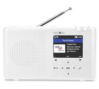 Reflexion TRA23I/WH, Radio Internet Portable avec Internet - Radio FM Dab/Dab+ (16 W) - Écran Couleur - Fonctionne sur Secteur et Piles - 99 Stations mémorisables - Noir