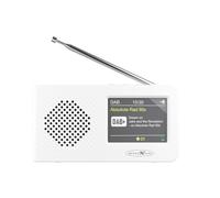 Reflexion TRA28DAB+ Radio Portable Dab+ avec FM et Bluetooth (Blanc) | Batterie 1200 mAh, écran couleur TFT de 2,4", mémoire 40 DAB+ et 40 FM, double alarme, minuterie de sommeil, USB-C