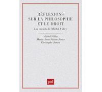 Réflexions sur la philosophie et le droit