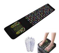 Reflexrelief Mat, Foot Massage Mat, Feet Massager Acupoint Mat, with Acupressure Stockings, for Elderly and Long Sitting Office Workers (56in/140cm)