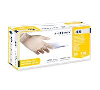 Reflexx 46 Gants en latex Sans poudre, Taille M, Ambrato, 100 Pieces