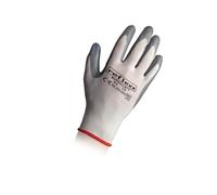 Reflexx N12, gants avec support en nitrile, 1 paire, blanc/gris, S