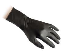 Reflexx N79p/L Extra long, 30 cm, sans poudre Gants en nitrile Gr7.7, grande taille, Noir (Lot de 50)