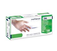 Reflexx R36 - Gants en vinyle sans poudre, XL, transparent, 100