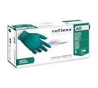 Reflexx R68 Gants en nitrile sans poussière Gr. 6, 100 pièces, Vert