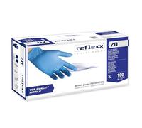 Gants en nitrile Reflexx R70 sans poudre 100 % sans latex 4,9 g Cat. 3 100