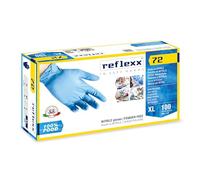 Reflexx R72 Gants en nitrile sans poudre, XL, bleu ciel, 100