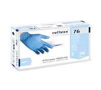 Reflexx R76/S sans poudre Gants en nitrile, GR3, 5 Taille S, Bleu clair (lot de 100)