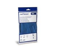 Reflexx R94/XL Gants réutilisables en latex bicolore molleton gr 80, 50 pièces, taille XL, Jaune/Bleu
