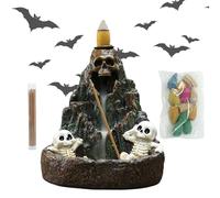 Reflux d'encens de brûleur | 4,65 pouces en résine artisanale faite à la main | Décoratif pour la maison et le bureau parfait pour la méditation, le yoga, la relaxation et l'atmosphère spirituelle