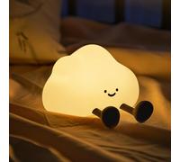 Refluxe Veilleuse tactile en silicone Cloud, une veilleuse LED à intensité variable et à minuterie, idéale comme cadeau pour enfants ou décoration de chambre (forme de nuage).