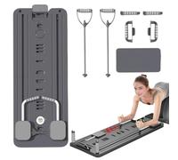 Reformer Machine de Pilates - Planche de Pilates pliable 3950G pour entraînement à la maison | Multi-usage portable avec bandes Core | Équipement d'entraînement pliable pour le dos, le corps, le