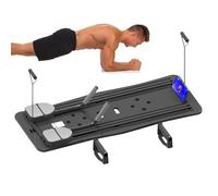 Reformer Machine de Pilates, Planche de Pilates Portable Pliable, Planche Abdominale Multifonctionnelle avec Support de Coude, Équipement de Gymnastique À Domicile, pour Entraînement Complet du Corps