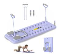 Reformer Pilates avec Compteur LED,5 in 1 Réformateur de Pilates,Pliable et Compact pour Un Rangement Facile,Rouleau Abdominal Rebond Automatique Planche Pilate Multifonction (Violette)