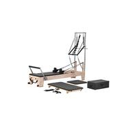 Reformer Pilates Capacité 181,44kg Avec Double Résistance Boîte et Planche de Saut