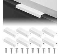REFORUNG Lot de 10 poignées cachées pour armoires en alliage d'aluminium avec poignées rétractables pour tiroirs cachés, poignées incurvées pour porte, armoires, étagères à chaussures, tables de