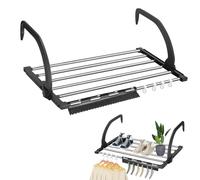 REFORUNG Séchoir à Linge Séchoir Express Séchoir Radiateur Acier Séchoir Suspendu Pliable Séchoir à radiateur étendoir pour Balcon accrocher sur radiateur fenêtre Bain,59CMx32CM