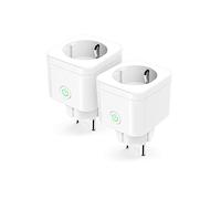 Refoss Prise Connectée Mini (Type F), Prise Intelligente Compatible avec Alexa et Google Home, Prise Programmable, Lot de 2 Prise WiFi avec Contrôle à Distance, Contrôle Vocal et Fonction de Temps