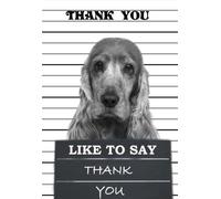 RefPIDCO2 Carte de remerciement personnalisable Motif cocker anglais Format A5