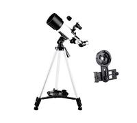 Réfracteur astronomique pour Adultes et Enfants, Ouverture de 70 mm, Prisme BAK4 de 400 mm, lentille FMC pour l'astronomie, avec Adaptateur pour Smartphone, trépied et Sac à Dos