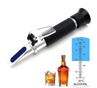 Réfractomètre à alcool de 0 à 80 % v/v - Échelle en pourcentage de volume - Réfractomètre d'alcool pour alcool - Mesure du pourcentage de volume dans la production d'alcool et d'alcool, boissons