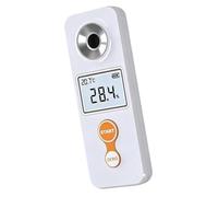 Réfractomètre à sucre avec rétroéclairage LCD, affichage 0-53 | Fonctionne avec piles pour une analyse précise du contenu dans les aliments, les boissons et le café, facile à utiliser