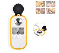 Réfractomètre à Sucre Portable, réfractomètre numérique Portable pour Le Miel, Affichage LED, Test Rapide en 3 Secondes, Plage de Mesure de la teneur en Sucre de 0 à 94%, pour Fruits, Miel