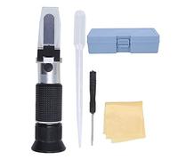 Réfractomètre à vin 3 en 1 en Alliage d'aluminium, Brix Multifonctionnel Durable, Portable, Petit pour l'échantillonnage de réactifs industriels