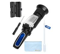 Réfractomètre antigel 4 en 1 avec ATC, testeur de liquide de refroidissement pour éthylène glycol (G11 G12), propylène glycol (G13), AdBlue (DEF), acide de batterie et liquide de lave-glace noir