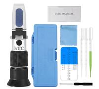 Réfractomètre Antigel, 4-en-1 réfractomètre antigel, réfractomètre glycol, réfractomètre manuel pour urée, éthylène glycol, propylène glycol, acide de batterie (instructions en anglais)