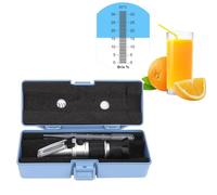 Réfractomètre Brix 0~90%, Réfractomètre à main pour sucre, Brix Réfractomètre Manuel pour déterminer la teneur en Sucre de Miel Huile végétale Sirup Melasse avec Fonction ATC et Instructions