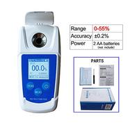 Réfractomètre, Compteur numérique, sucre à main réfractomètre, jus de fruits boissons bière vin de miel testeur sucre testeur(Range 0-55)