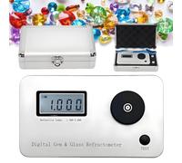 Réfractomètre Gem, avec écran LCD et batterie 700 mAh, indice de réfraction 1,300-3,000, précision de mesure 0,001, adapté aux magasins de bijoux et de jade