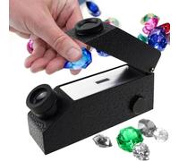 Réfractomètre Gem Gexmmology,testeur d'identification de pierres précieuses portable,détecteur de diamant de lampe de poche externe LED avec lentille polarisante, outil de test de bijoux RHG 1.30-1.81