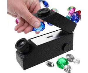 Réfractomètre Gem Gexmmology,testeur d'identification de pierres précieuses portable,détecteur de diamant de lampe de poche externe LED avec lentille polarisante, outil de test de bijoux RHG 1.30-1.81