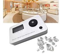 Réfractomètre numérique de pierres précieuses, testeur de bijoux professionnel avec écran LCD,indice de réfraction 1 300-3 000,précision ± 0,005,batterie 700 mAh for une utilisation portable