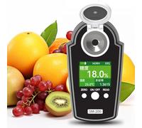 Refractomètre Numérique Portable pour Sucre, avec Écran LCD, Mode De Test Continu À 10 Mesures, Compensation De Température, Précision ±0,2%, Mesure Rapide en 3 Secondes, pour Jus De Fruits, Vin