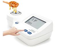 Réfractomètre numérique pour mesure Brix, compteur de sucre à double affichage avec ATC, capteur de température, précision de 0,1 %, échantillonnage à 2 gouttes, étui portable