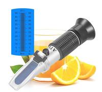 Réfractomètre portable 0-50% Brix, testeur de teneur en sucre, compteur concentration avec ATC for aliments, jus, fruits, confitures, miel, boissons