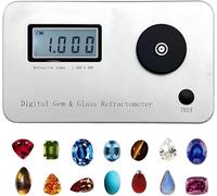 Réfractomètre portable avec écran LCD, mesure l'indice de réfraction 1.300-3.000, précision numérique ± 0,001 pour l'identification des pierres précieuses et des bijoux