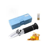 Réfractomètre portatif for miel et eau 10-30%, compteur de concentration ATC, d'humidité du avec liquide d'étalonnage(Plastic Box)