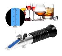 Réfractomètre, Réfractomètre à alcool 0-80% Testeur de spiritueux de bière portatif Compteur d'alcool portable Compteur de concentration ATC manuel réglable