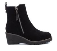 REFRESH Bottines en Daim Noir -Hauteur du Talon compensé 6cm
