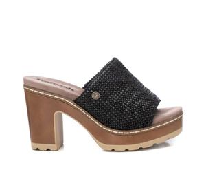 REFRESH Femme 171803 Sandale cale, Noir, 38 EU
